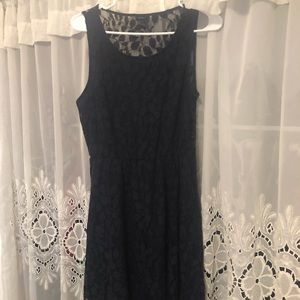 Navy blue high low dress